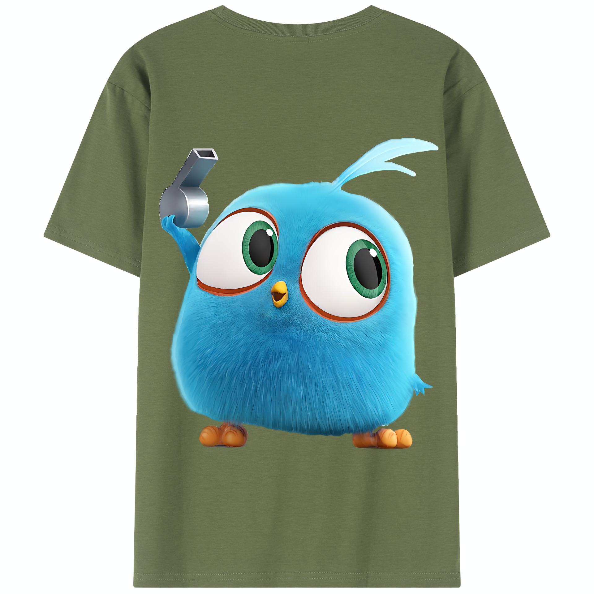 （画像用） Angry Birds アングリーバード 綿100％半袖Tシャツ（背面プリント）